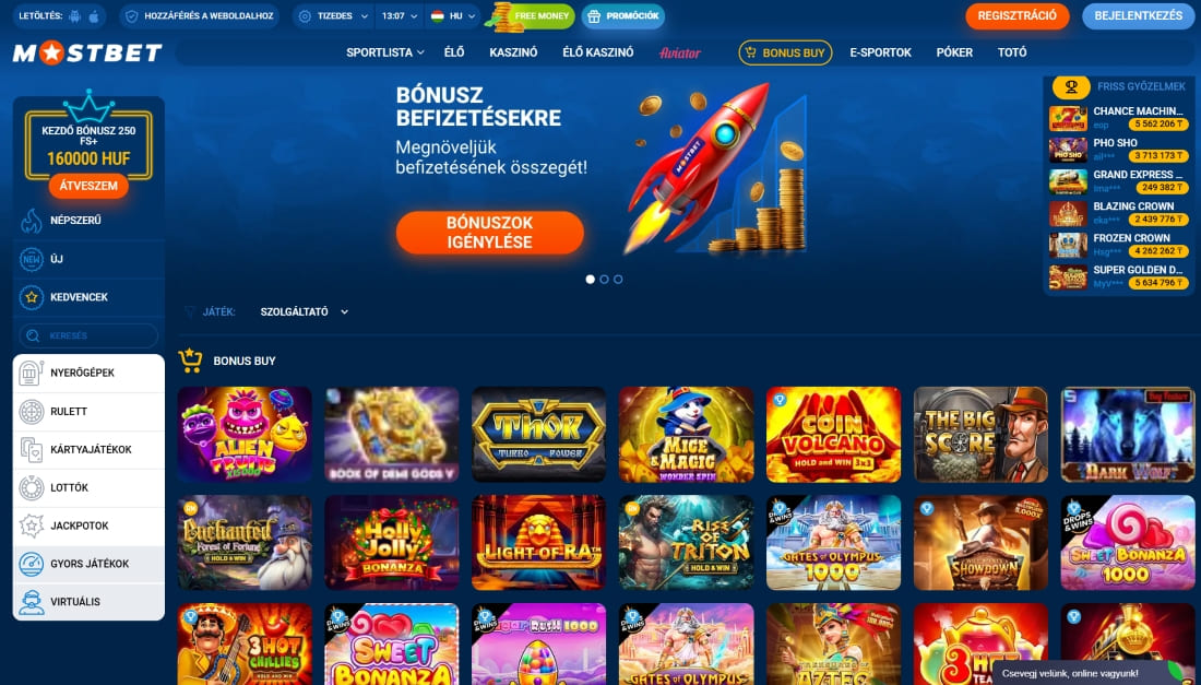 A Bonus Buy szekció különleges nyerőgépeket kínál extra vásárlási lehetőséggel