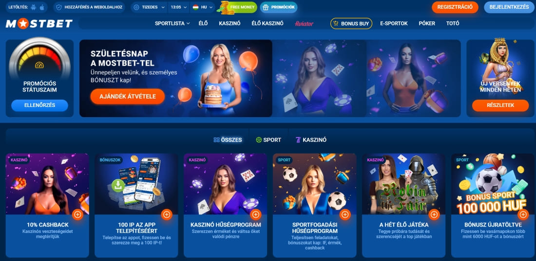 A Mostbet születésnapi promóció személyre szabott bónusszal várja a játékosokat