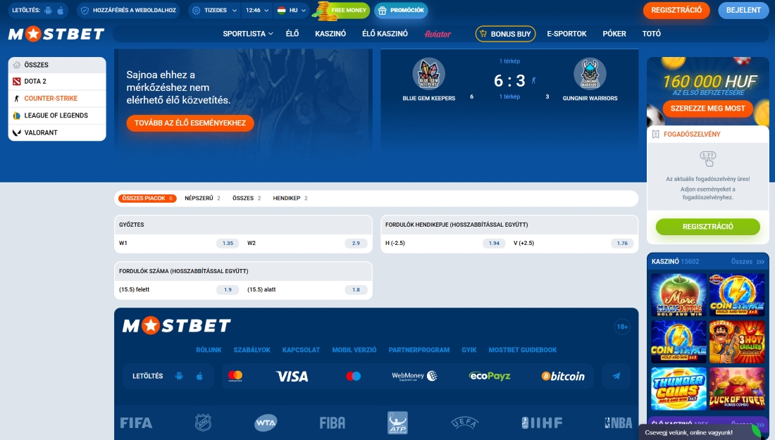 Counter-Strike meccs, Blue Gem Keepers és Gungnir Warriors aktuális eredménye és szorzói